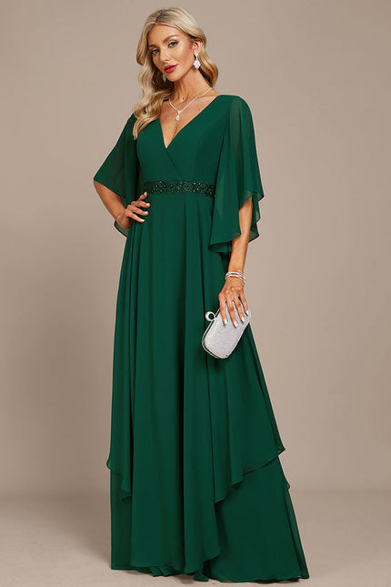Robe Cérémonie Verte Fluide - gallery 1
