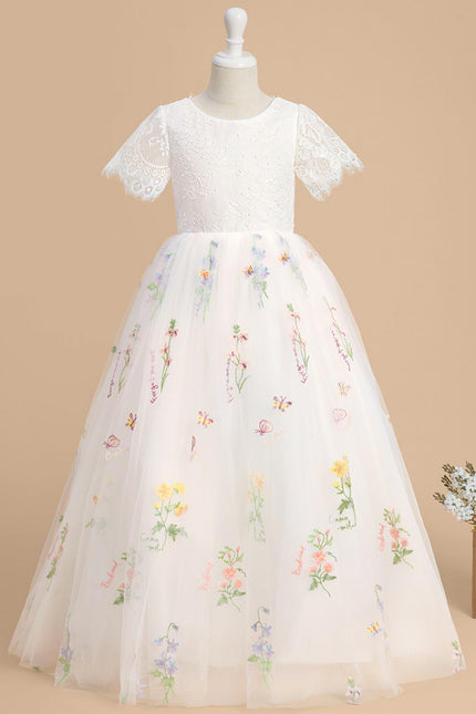 Robe Cérémonie Tulle Navy Floral