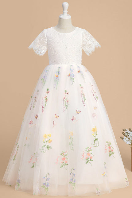 Robe Cérémonie Tulle Navy Floral