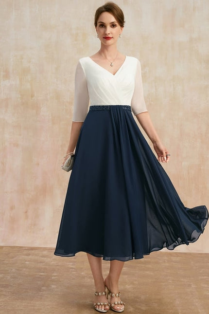 Robe Cérémonie Vaporeuse Bicolore Élégante - gallery 1