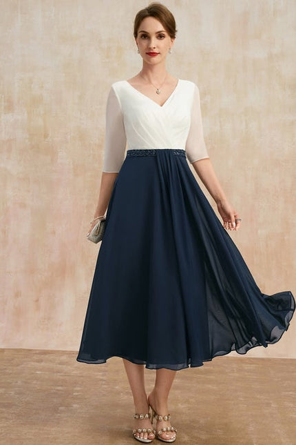 Robe Cérémonie Vaporeuse Bicolore Élégante - gallery 1