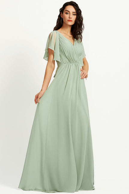 Robe Cérémonie Longue Volants Rose - gallery 2