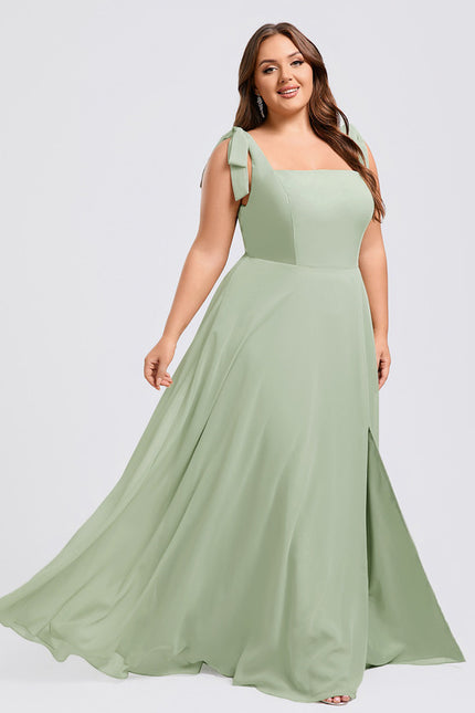 Robe Cérémonie Mousseline Verte - gallery 6