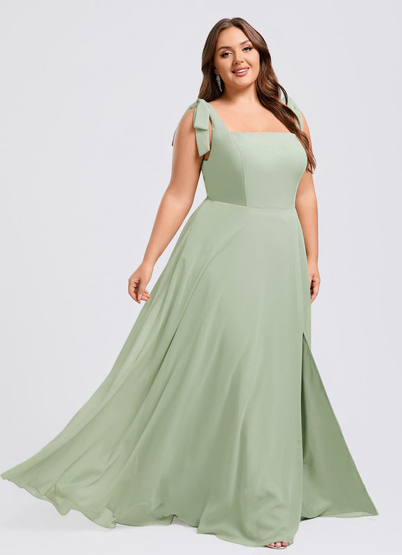 Robe Cérémonie Mousseline Verte - gallery 6
