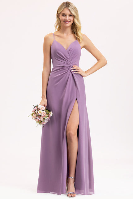 Robe Cérémonie Longue Volants Rose