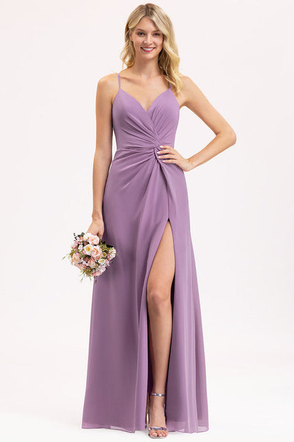 Robe Cérémonie Longue Volants Rose