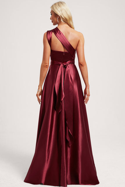 Robe Cérémonie Satinée Rubis - gallery 8