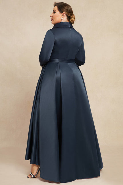 Robe Cérémonie Chic Asymétrique Satiné - gallery 8
