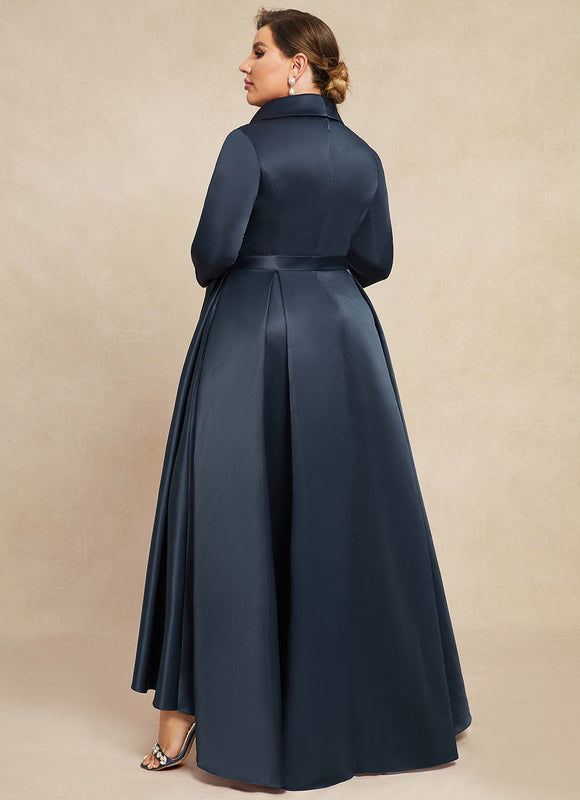 Robe Cérémonie Chic Asymétrique Satiné - gallery 8