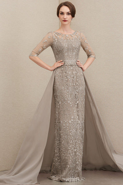 Robe Longue Ceremonie Beige