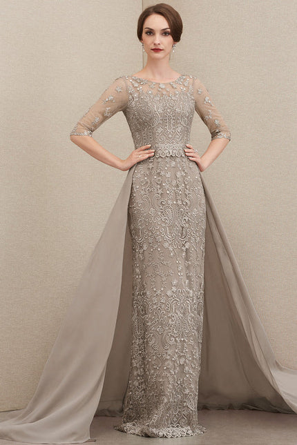 Robe Longue Ceremonie Beige