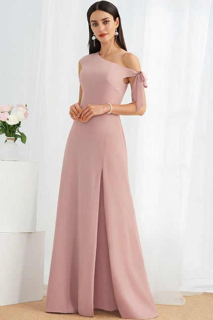 Robe Cérémonie Mousseline Rose Pâle