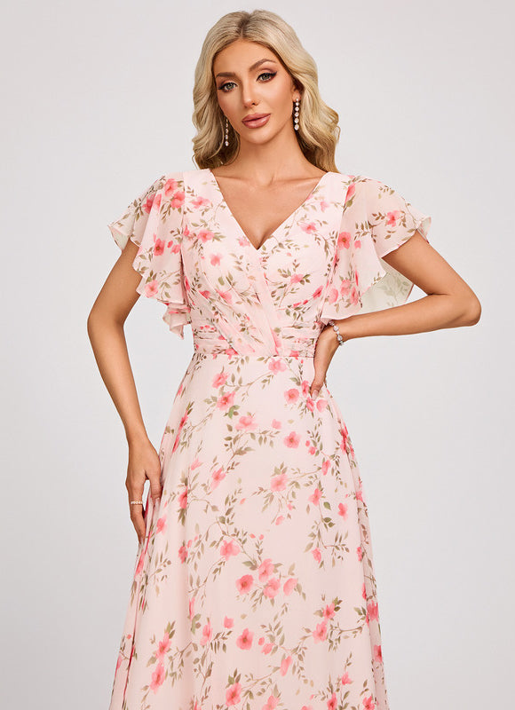 Robe Cérémonie Longue Volants Rose - gallery 4