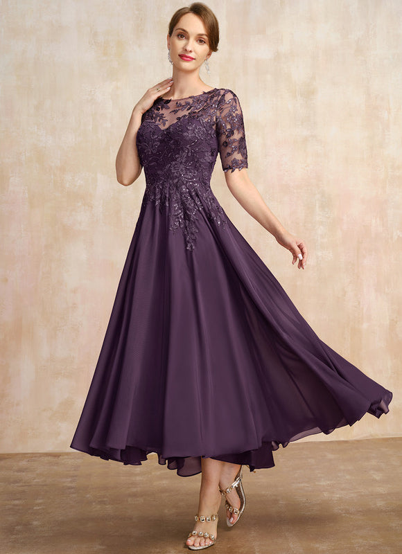 Robe Cérémonie En Dentelle Marine - gallery 4