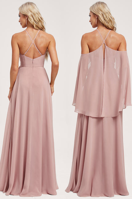 Robe Cérémonie Fluide Rose Pâle - gallery 7