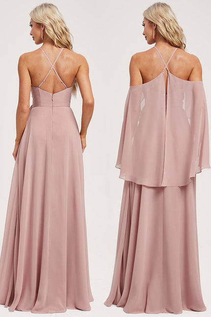 Robe Cérémonie Fluide Rose Pâle - gallery 7