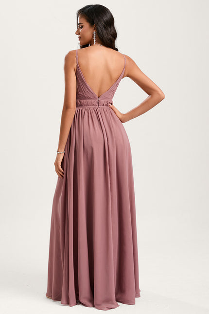 Robe Cérémonie Longue Volants Rose - gallery 4