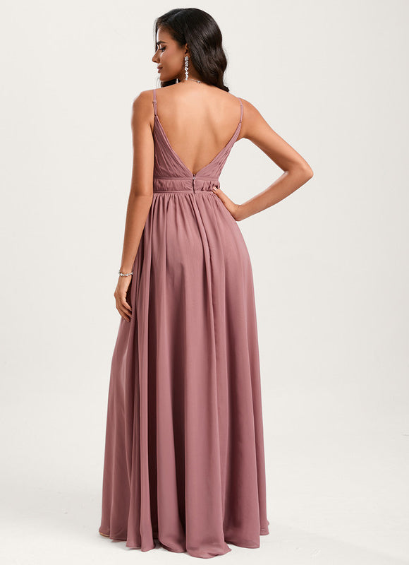 Robe Cérémonie Longue Volants Rose - gallery 4