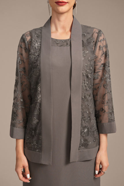 Robe Cérémonie Grise Élégante - gallery 9