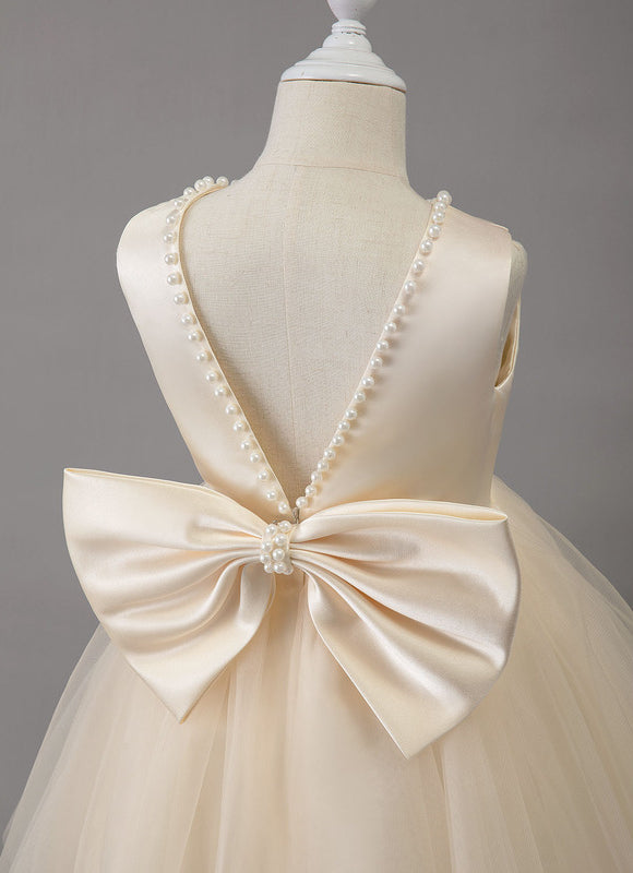 Robe Cérémonie Satinée Enfantine - gallery 2