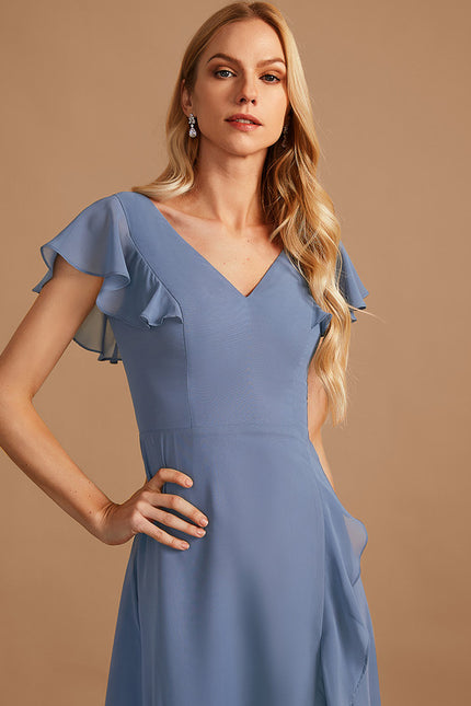 Robe Cérémonie Fluide Marine Élégante - gallery 4