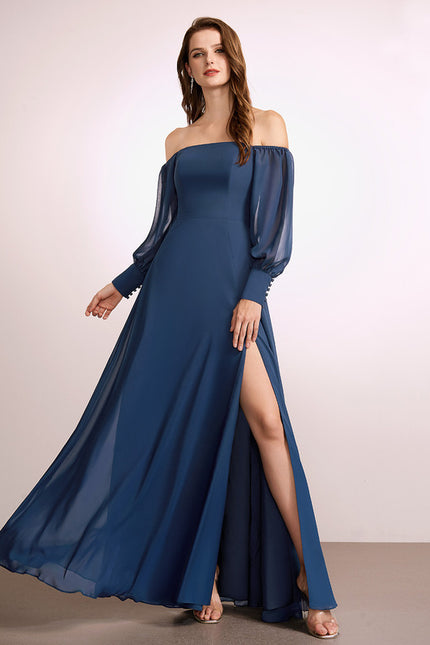 Robe Cérémonie Mousseline Vert Profond - gallery 3