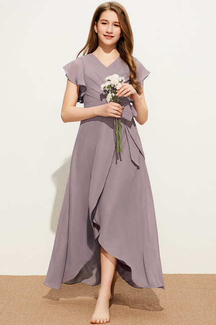 Robe Cérémonie Asymétrique Mousseline