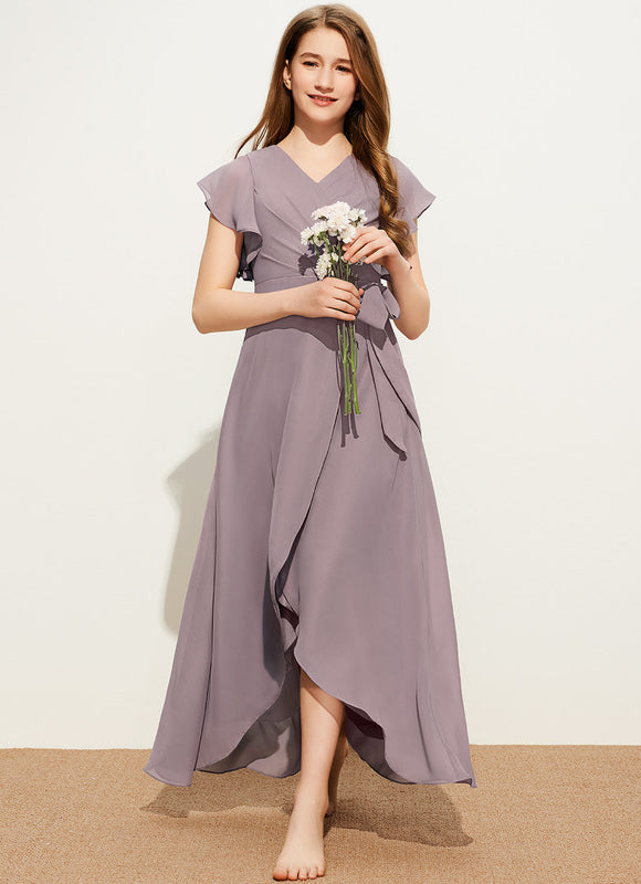 Robe Cérémonie Asymétrique Mousseline