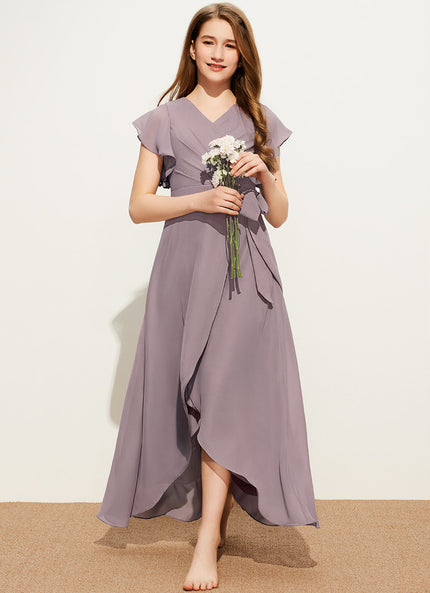 Robe Cérémonie Asymétrique Mousseline