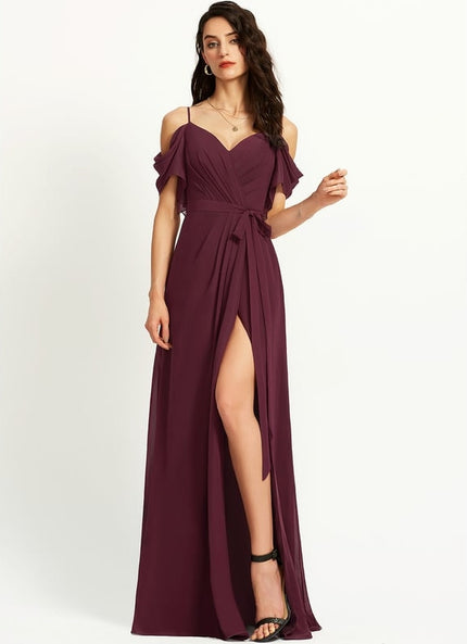 Robe Cérémonie Longue Volants Rose