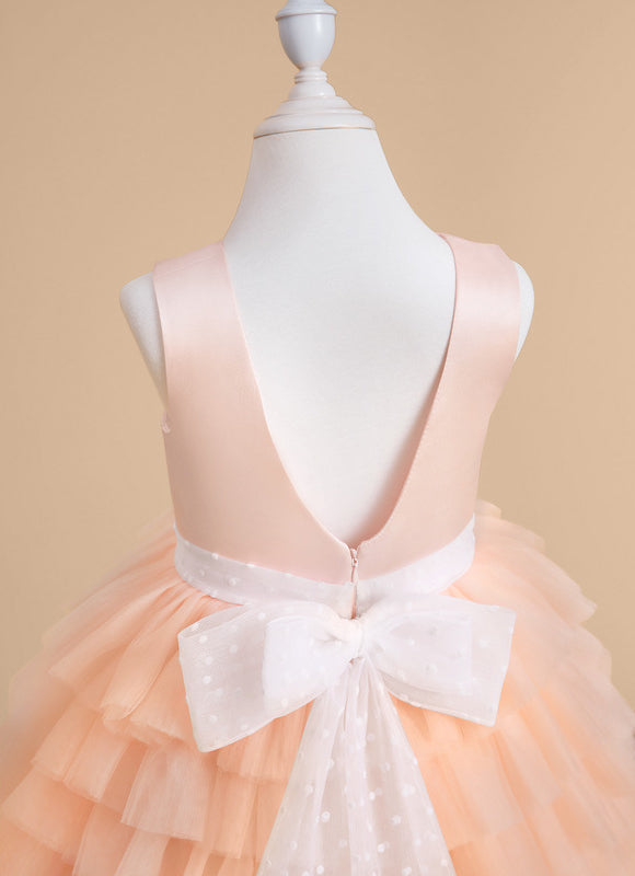 Robe Cérémonie Volants Pêche - gallery 4