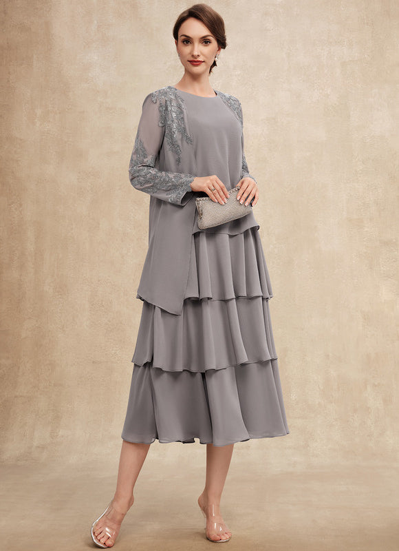 Robe Cérémonie Gris Flottant - gallery 2