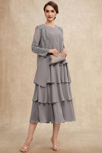 Robe Cérémonie Gris Flottant - gallery 2