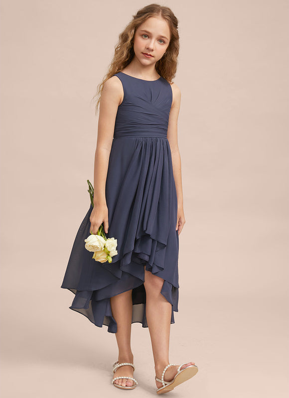 Robe Cérémonie Mousseline Marine - gallery 1