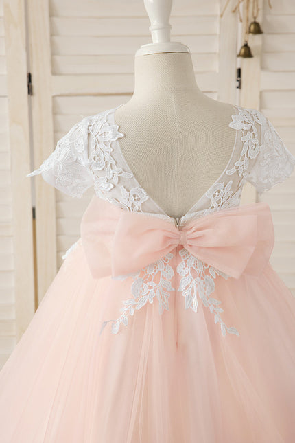 Robe Cérémonie Tulle Rose Pâle - gallery 9
