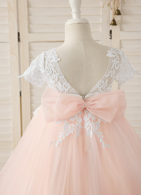 Robe Cérémonie Tulle Rose Pâle - gallery 9