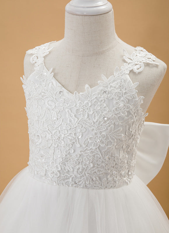 Robe Cérémonie Enchantée Blanc - gallery 8