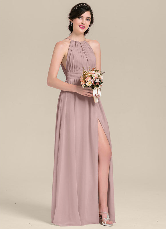 Robe Cérémonie Mousseline Longue - gallery 1