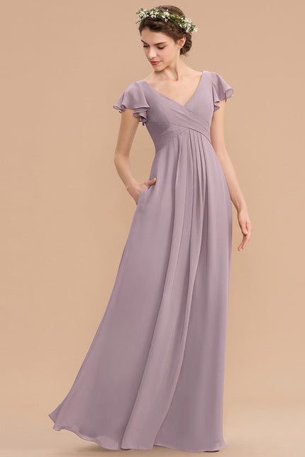 Robe Cérémonie Longue Volants Rose - gallery 2