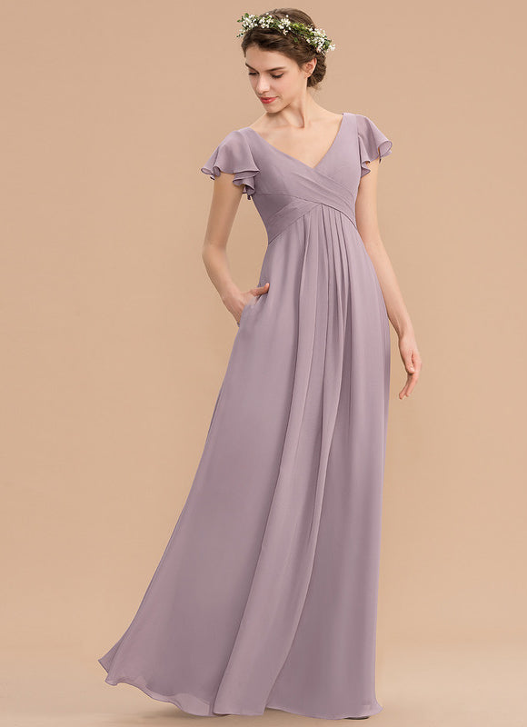 Robe Cérémonie Longue Volants Rose - gallery 2