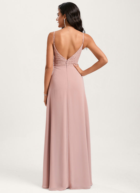 Robe Cérémonie Longue Rose Élégante - gallery 3