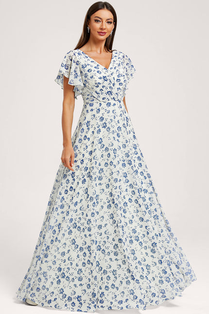 Robe Cérémonie Longue Volants Rose