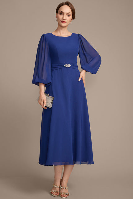Robe Cérémonie Chiffon Bleu - gallery 4