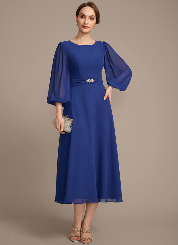 Robe Cérémonie Chiffon Bleu - gallery 4
