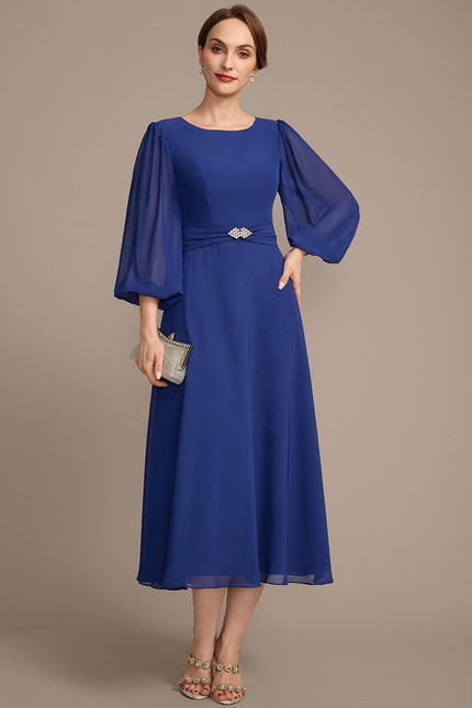 Robe Cérémonie Chiffon Bleu - gallery 4