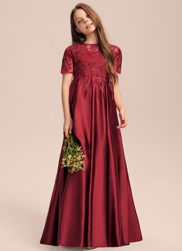 Robe Cérémonie Satinée Bordeau - gallery 4