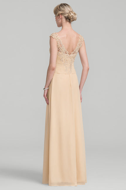 Robe Cérémonie Gris Souris Dentelle Élégante - gallery 3