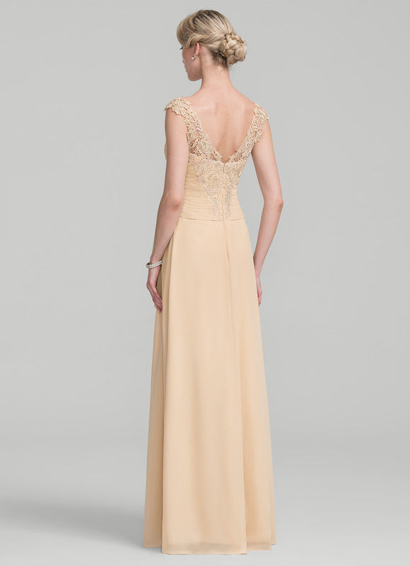 Robe Cérémonie Gris Souris Dentelle Élégante - gallery 3