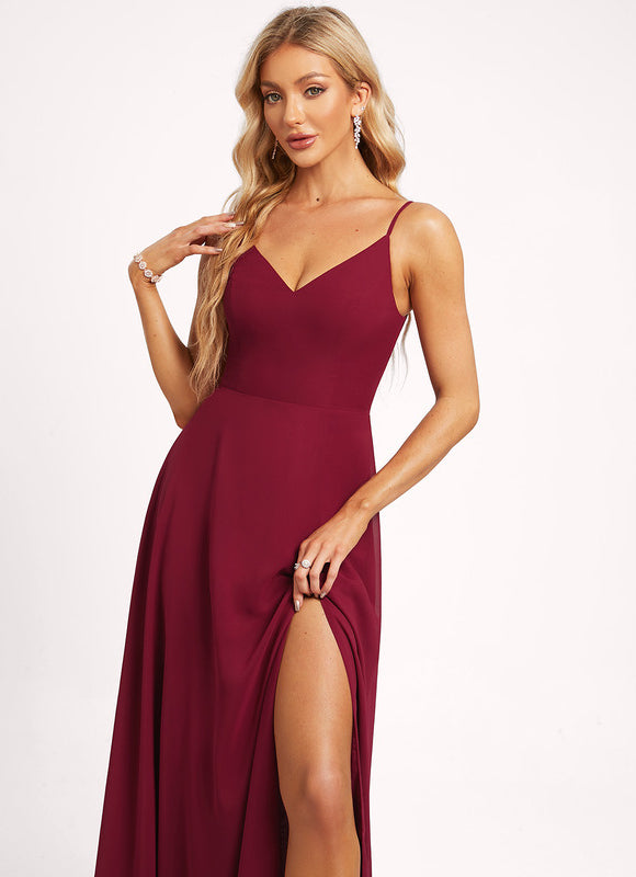 Robe Cérémonie Vaporeuse Bordeaux - gallery 5