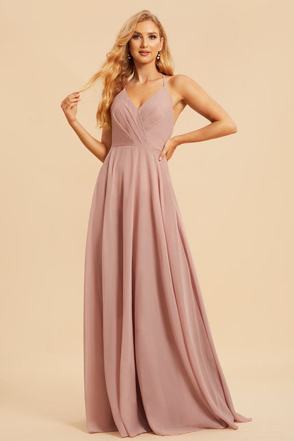 Robe Cérémonie Longue Volants Rose - gallery 4